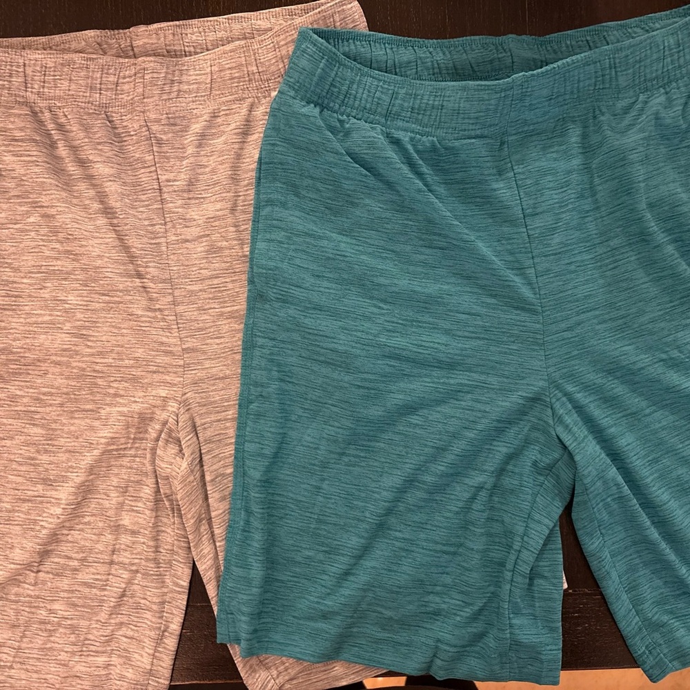 New Teal and Gray Athletic Shorts Set